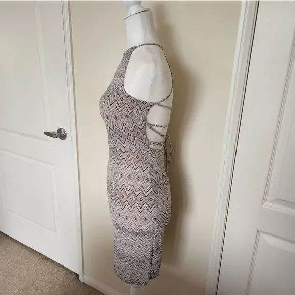 4SI3MNA Metallic Pink Backless Strappy Dress - Picture 2 of 9